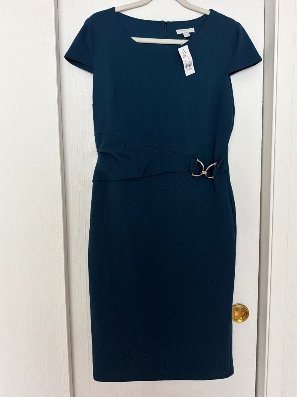 New York & Company Teal Sheath Dress Size Medium NWT